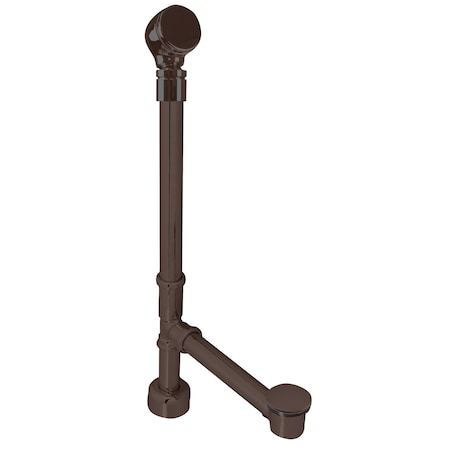 Westbrass Illusionary All Exposed Ball Joint Overflow W/ ADA approved Tip-Toe Drain in Oil Rubbed Bronze D3261HKBJ-12